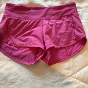 lululemon Pink Speed Up Low-Rise 2.5” Short.